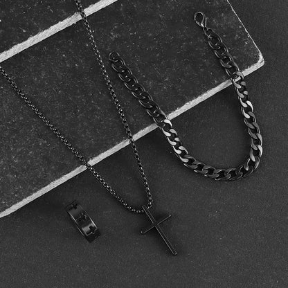 Cross necklace set of three pieces