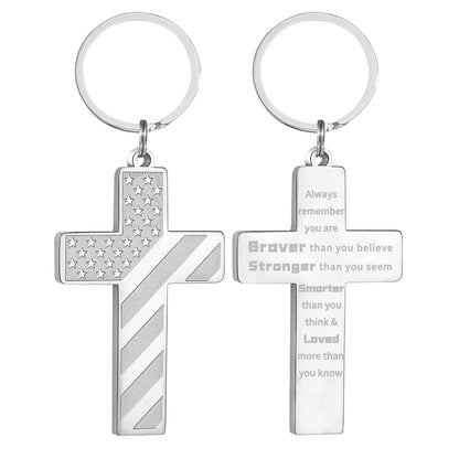 Stainless steel cross pendant decoration