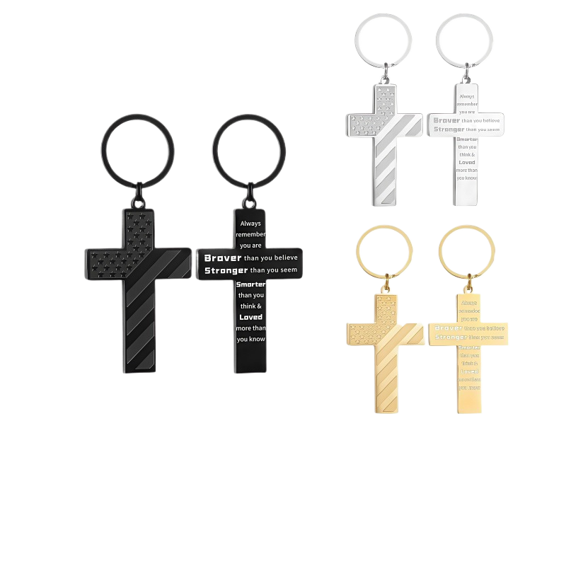 Stainless steel cross pendant decoration