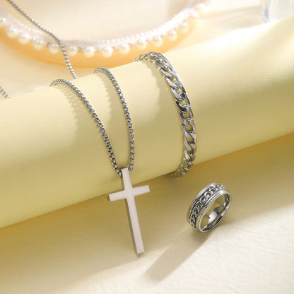 Cross necklace set of three pieces