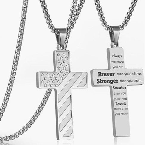 Stainless steel cross pendant decoration