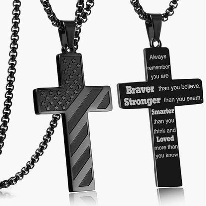 Stainless steel cross pendant decoration